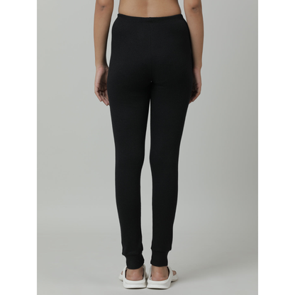 Kids Cotton Thermal Pant - Solid - Black (Pack of 1)