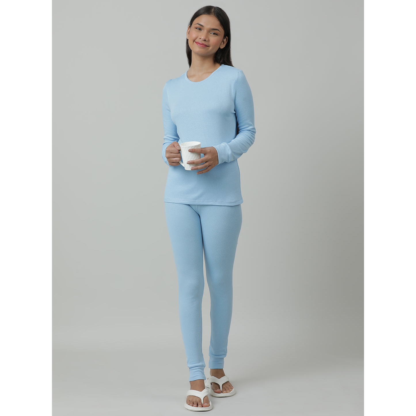 Kids Cotton Thermal Top - Full Sleeve - Blue (Pack of 1)