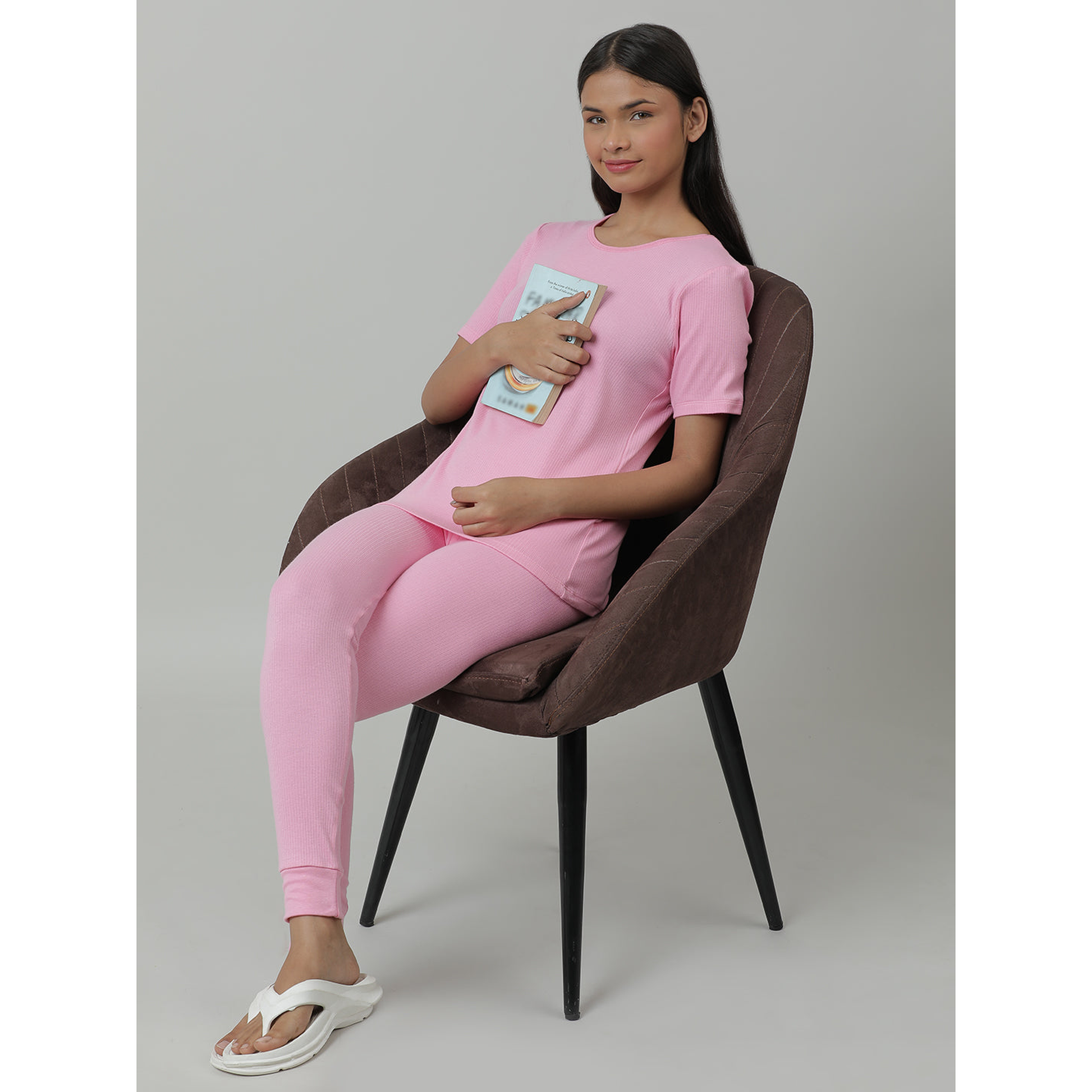 Kids Cotton Thermal Set - Short Sleeve - Pink (Pack of 1)