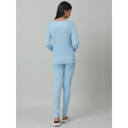 Kids Cotton Thermal Set - Full Sleeve - Blue (Pack of 1)