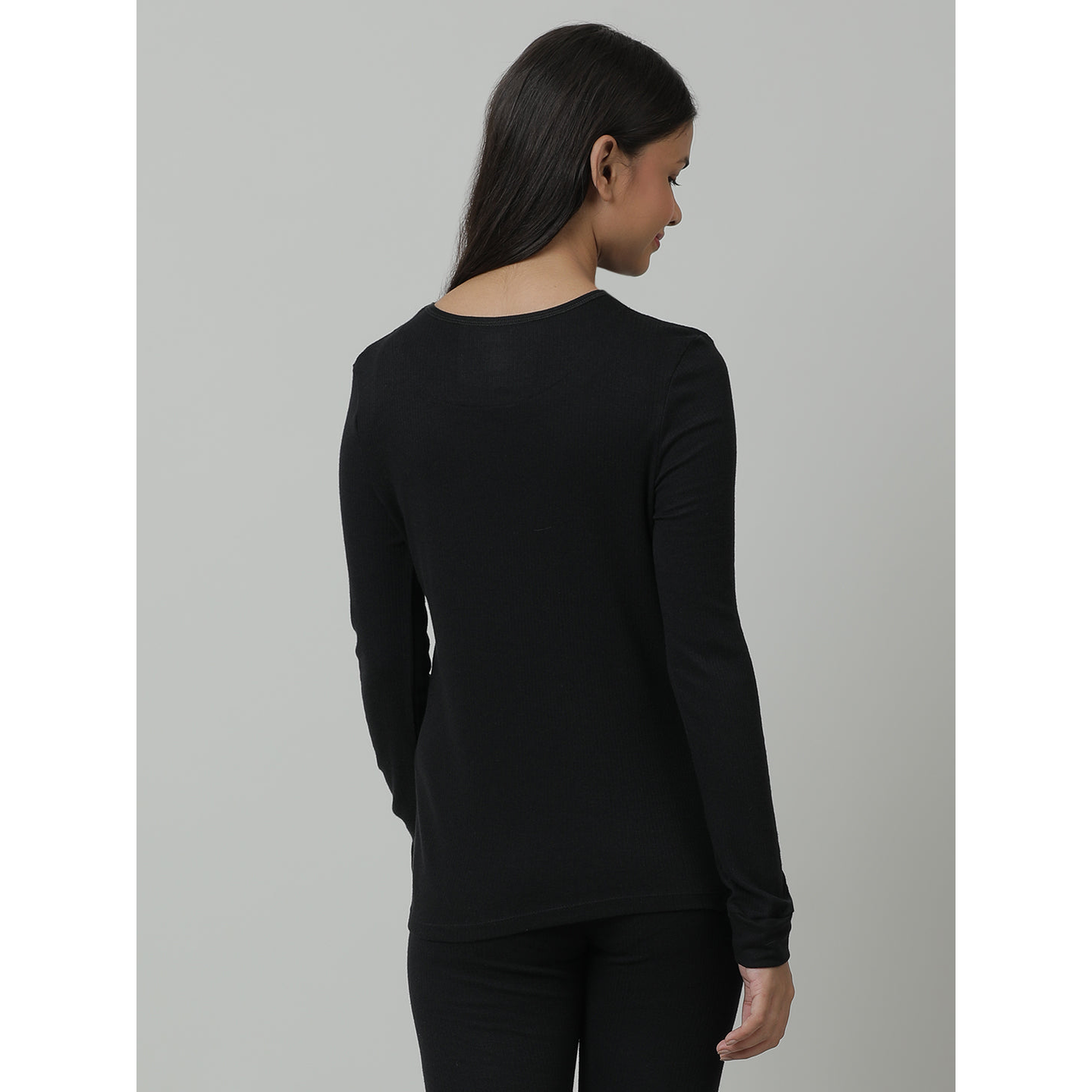 Kids Cotton Thermal Set - Full Sleeve - Black (Pack of 1)