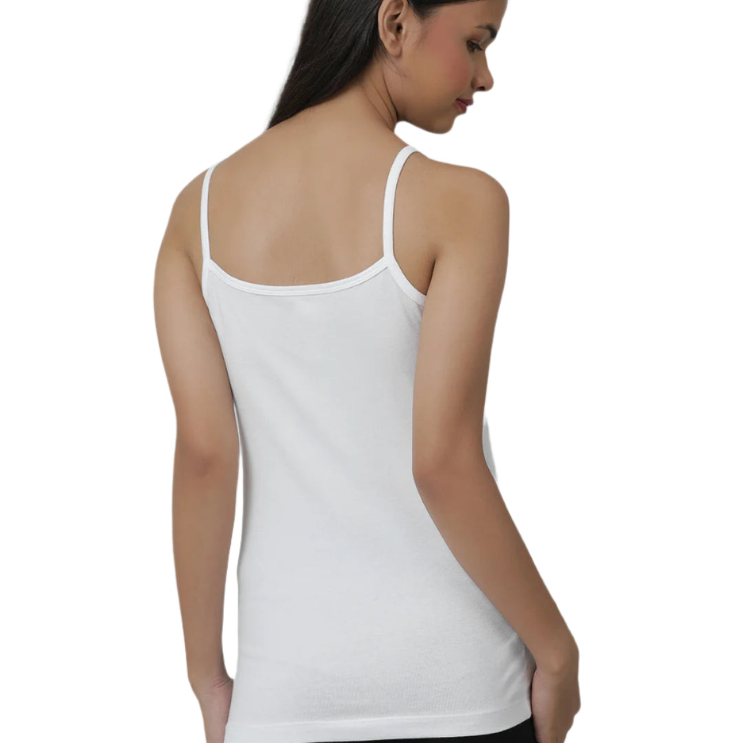 Girls' Cami Vests - White Combo Pack of 2