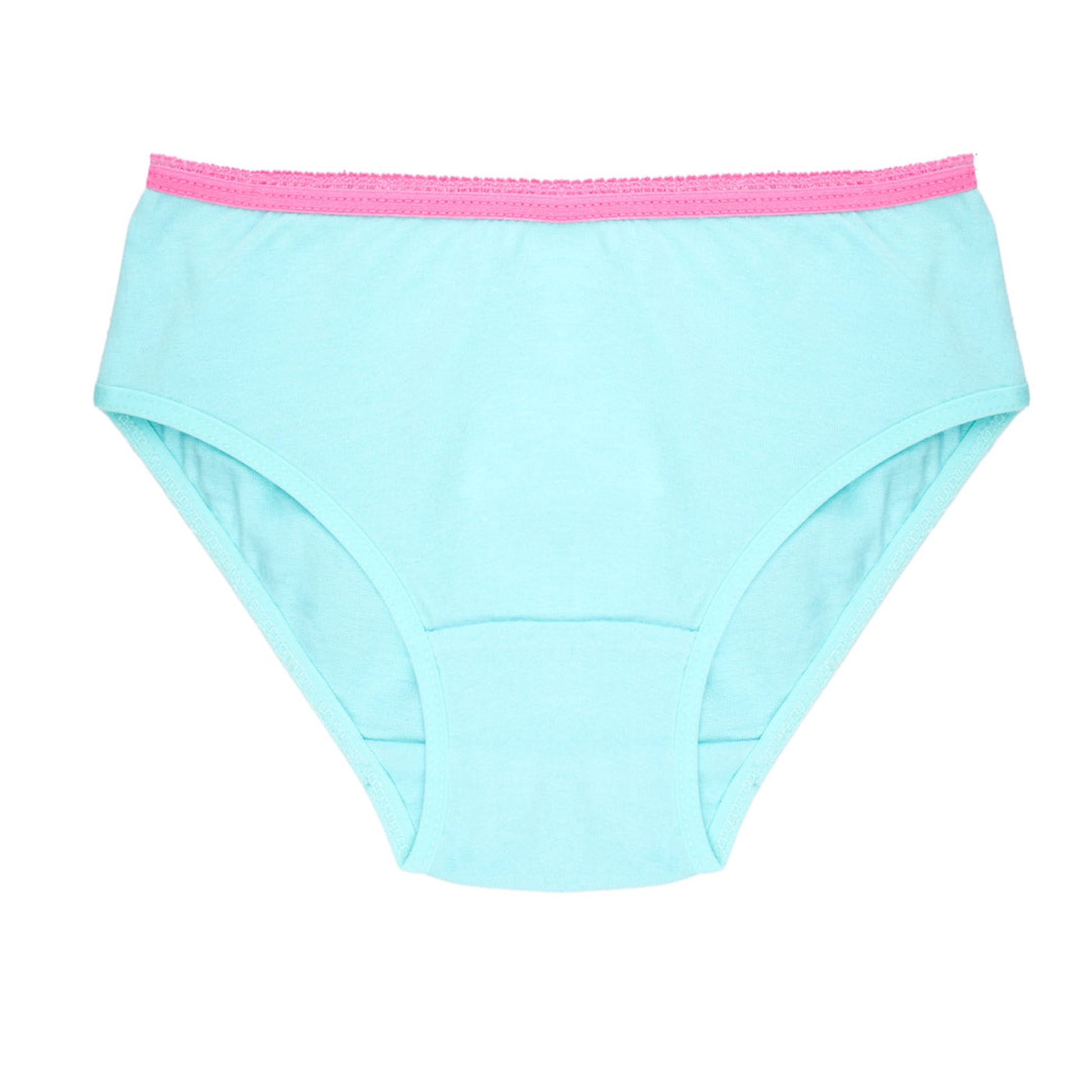 Girls' Cotton Brief - Butterfly All Over Print & Solid Color Brief Pack of 6