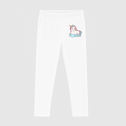 CharmnCherish Girls' Leggings Unicorn Print Pack Of 1 - back view