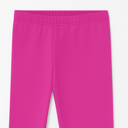 CharmnCherish Girls' Leggings Solid Dark Pink Color Pack Of 1 - back view