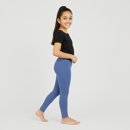 CharmnCherish Girls' Leggings Pack of 1_Ink Blue - back view