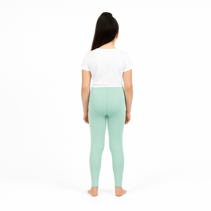 CharmnCherish Girls' Leggings Pack of 1_Aqua Green - back view