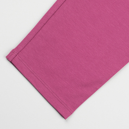 Girls' 3/4 Cotton Leggings - Maroon (Pack of 1)