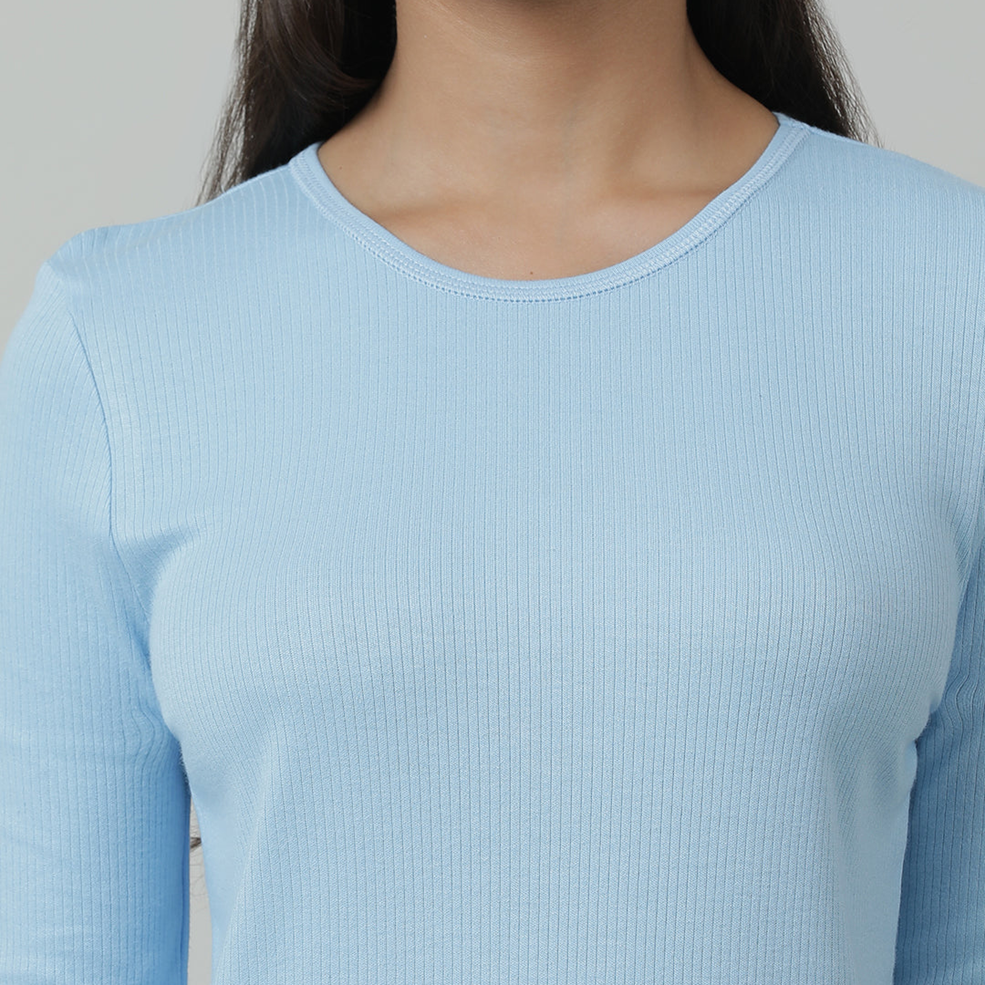 Kids Cotton Thermal Top - Full Sleeve - Blue (Pack of 1)