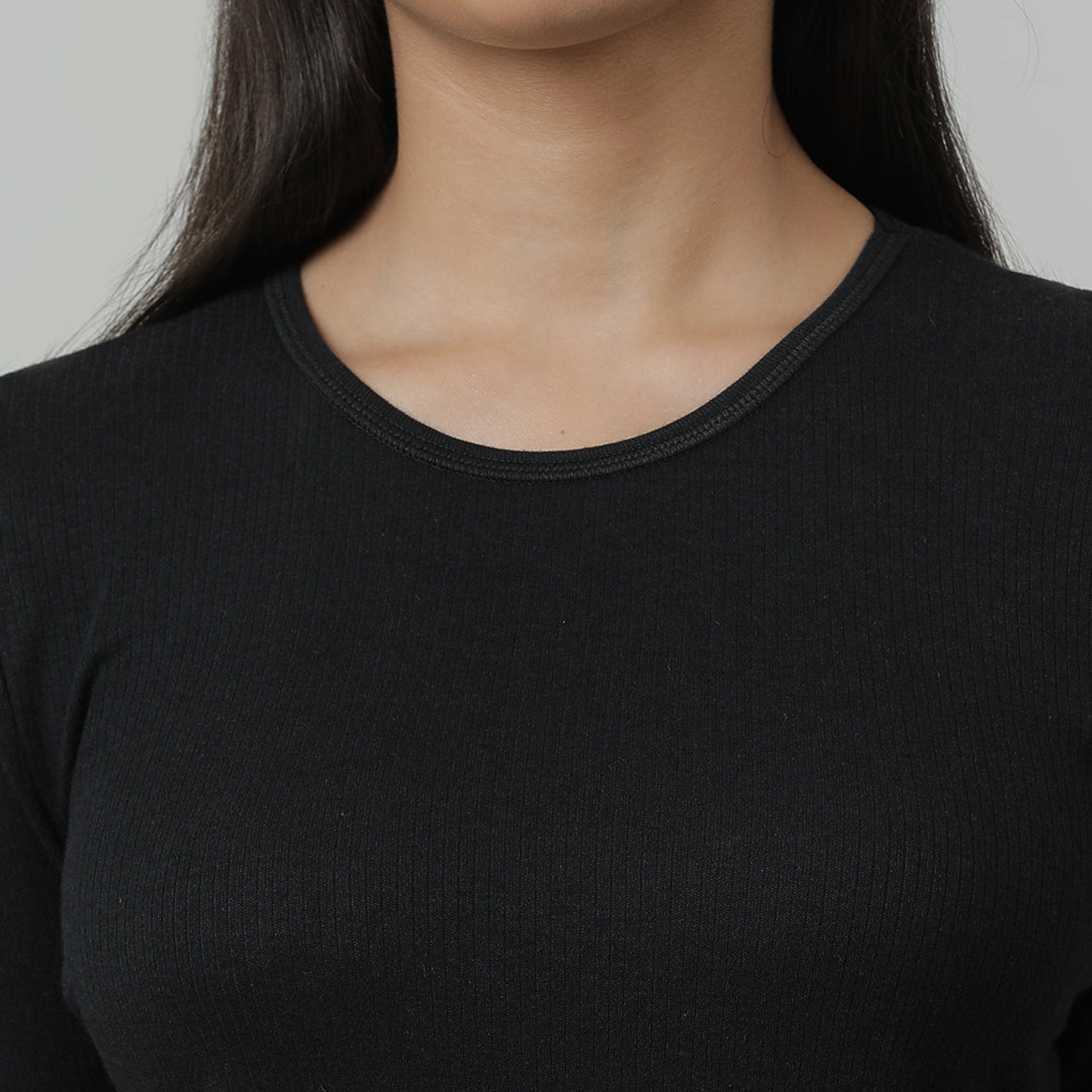Kids Cotton Thermal Top - Full Sleeve - Black (Pack of 1)
