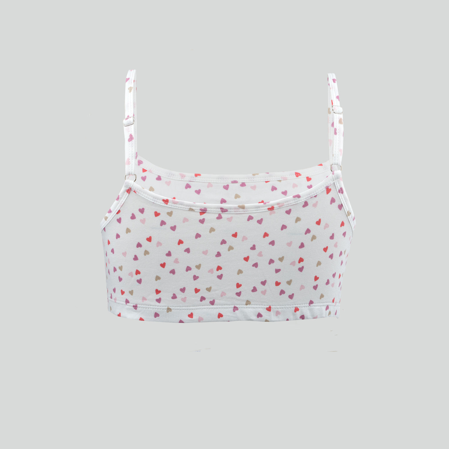 Beginners Bra - Heart All Over Print and Solid Color Combo Pack of 3