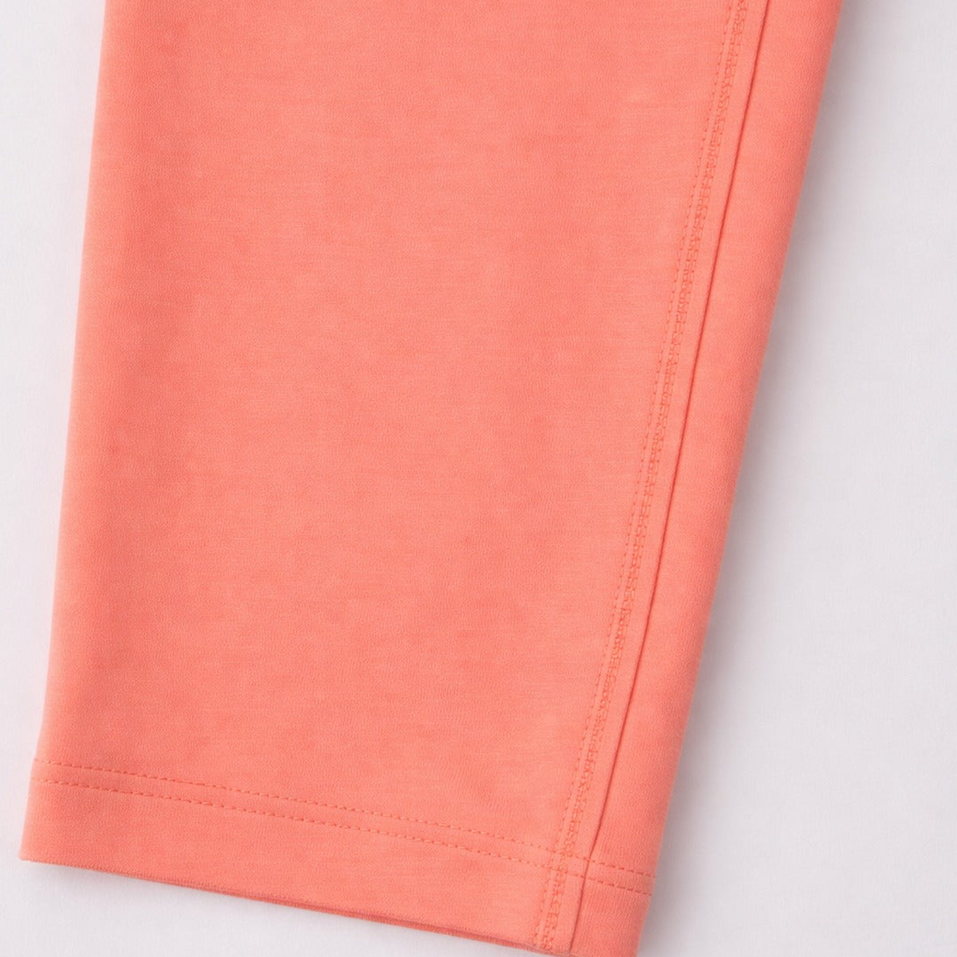 Girls' Cotton Leggings - Coral (Pack of 1)
