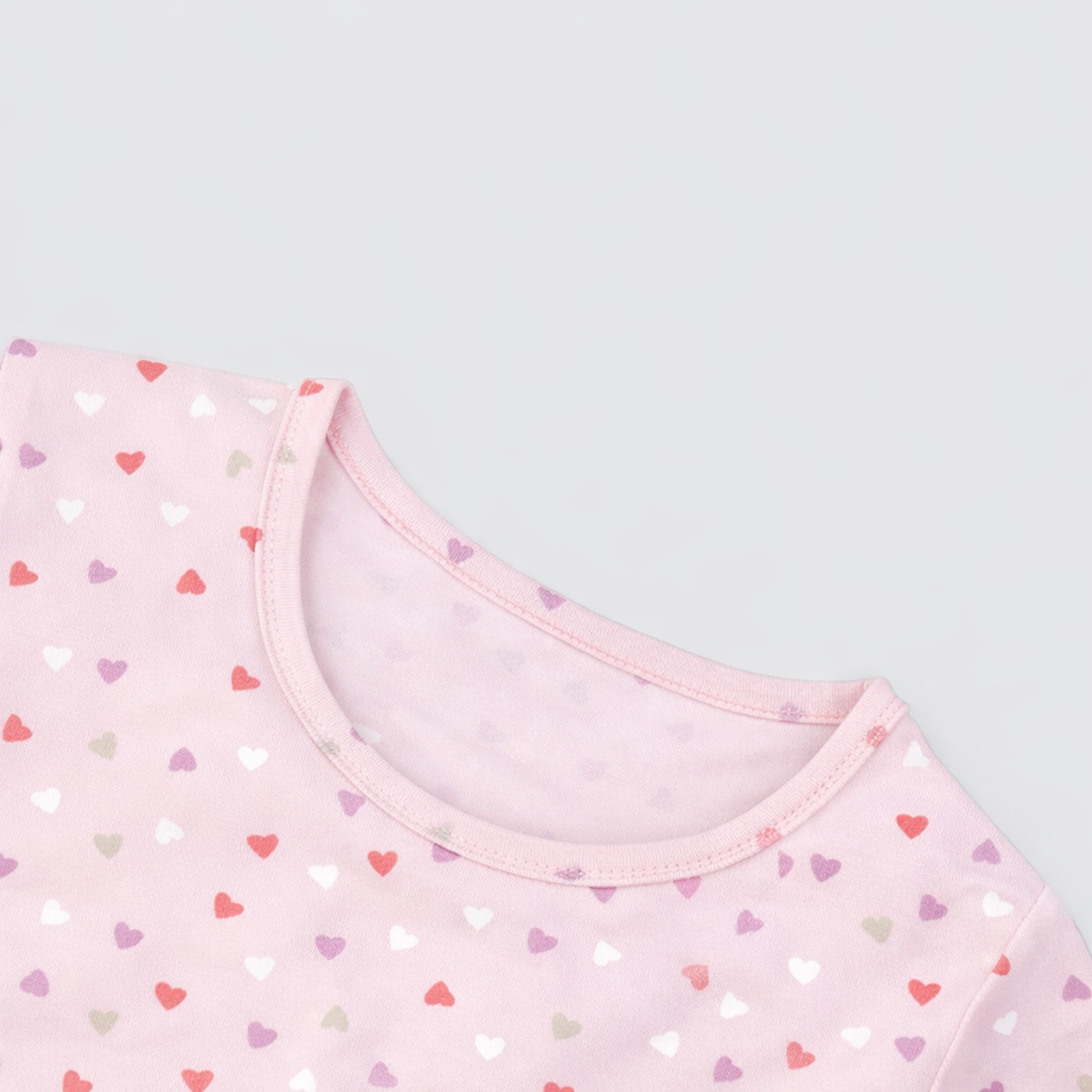 CharmnCherish Girls' Cotton Full Sleeve T-Shirt - Heart All Over Print (Pack of 1) - lifestyle shot