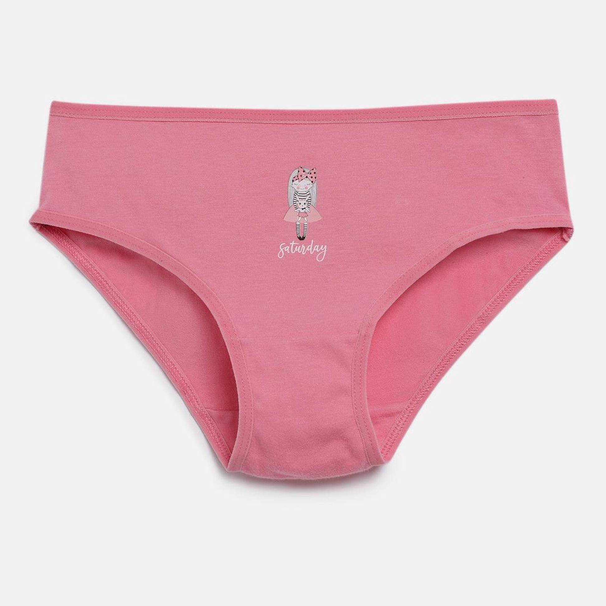 Girls' Cotton Brief - Weekdays Prints (Pack Of 7)
