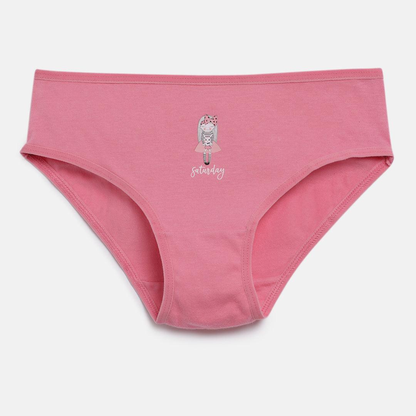 Girls' Cotton Brief - Weekdays Prints (Pack Of 7)