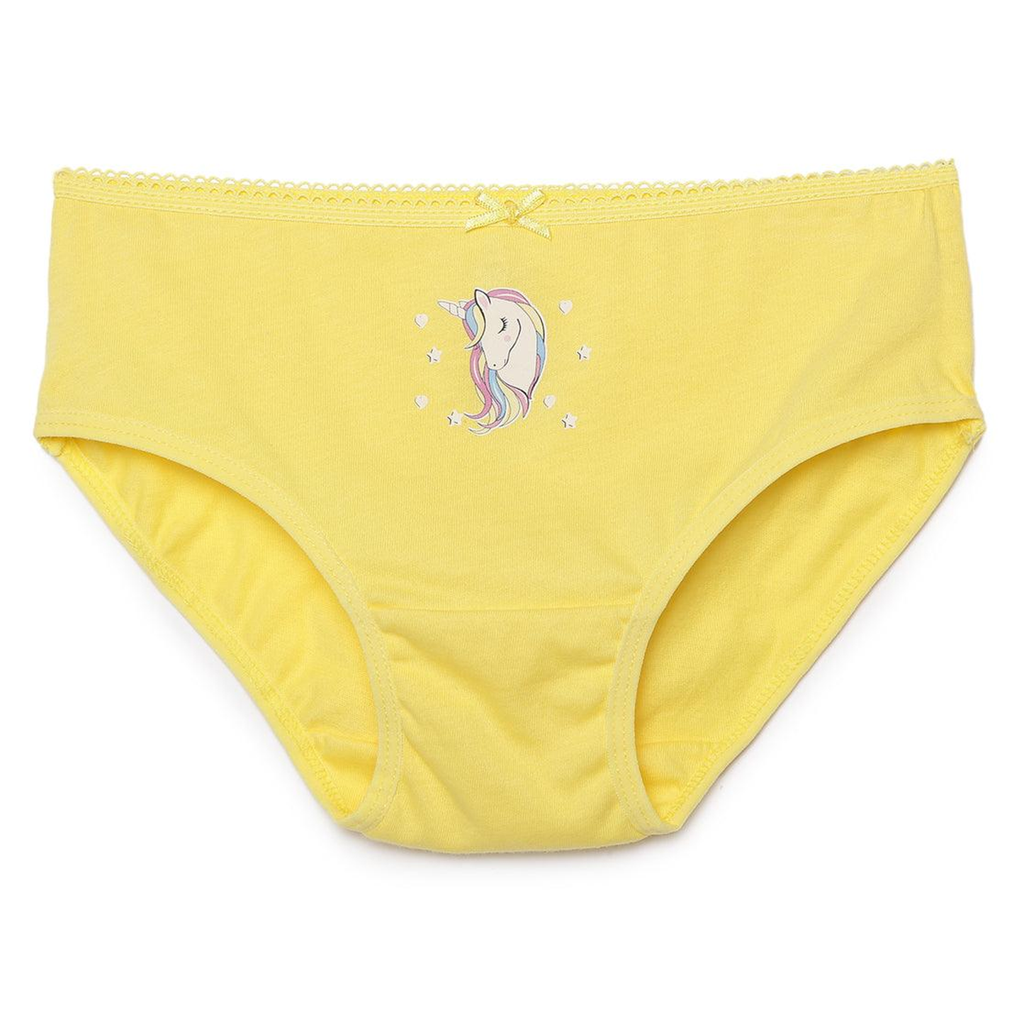 Girls' Cotton Brief - Unicorn Print (Pack of 4)