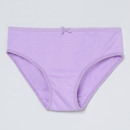 Girls' Cotton Brief - Unicorn All Over Print & Solid Multicolor Brief Pack of 6