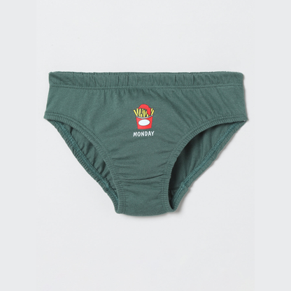 Boys' Cotton Brief - Weekdays Print (Pack of 7)