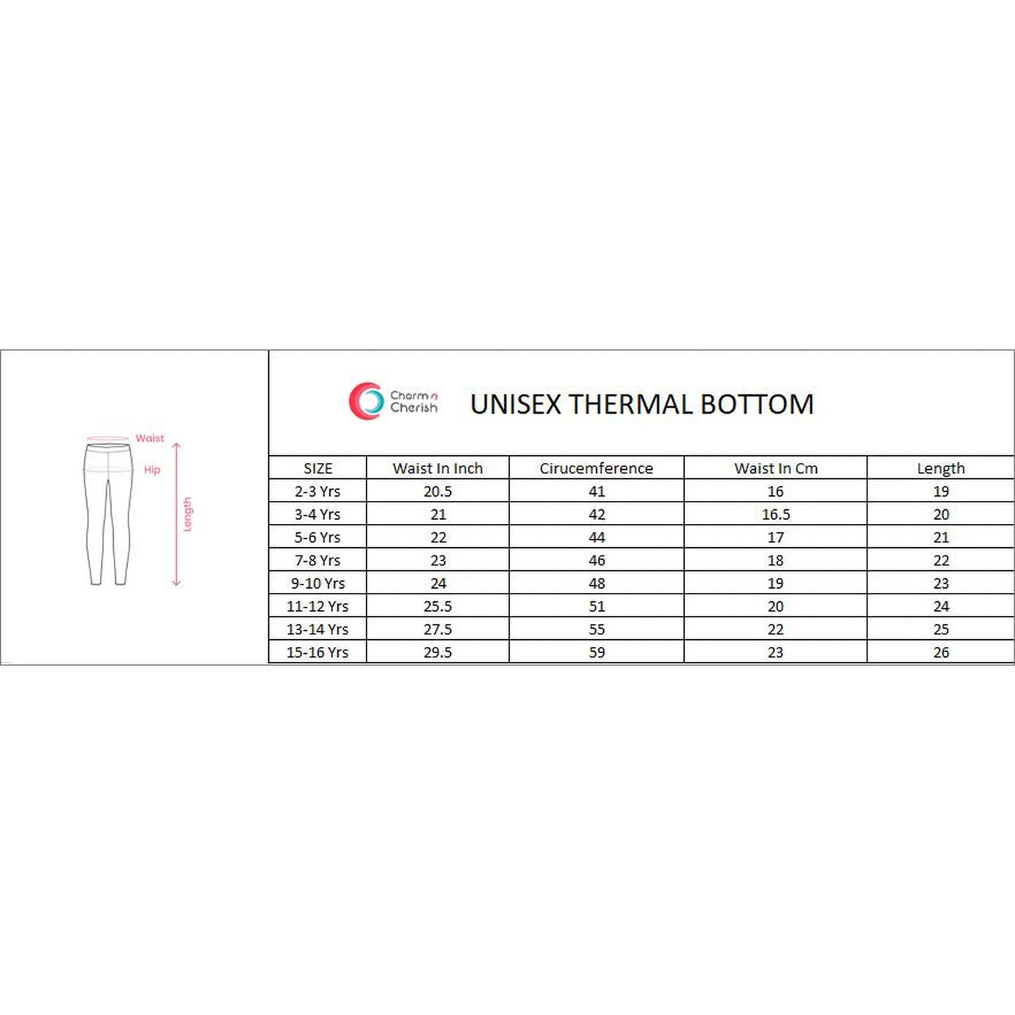 Kids Cotton Thermal Set - Full Sleeve - Pink (Pack of 1)