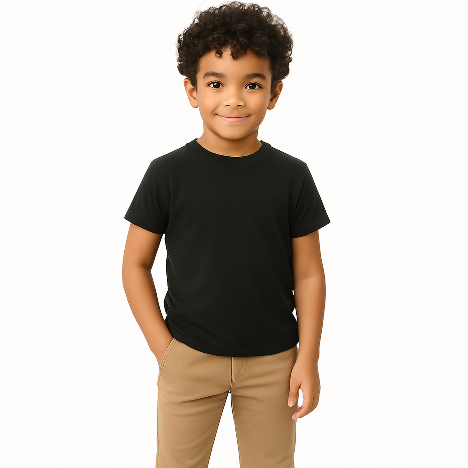 Boys' Cotton T-Shirt - Short Sleeve Solid - Multicolour (Pack of 1)