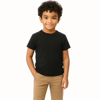 Boys' Cotton T-Shirt - Short Sleeve Solid - Multicolour (Pack of 1)