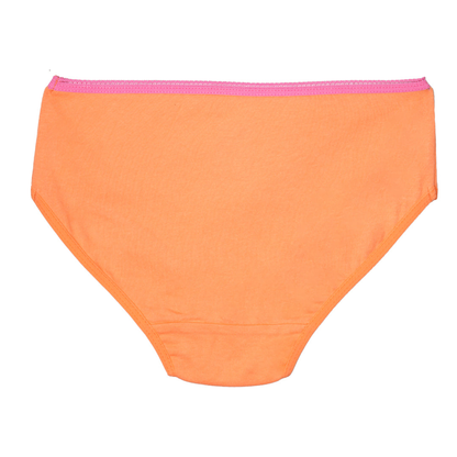 Girls' Cotton Brief - Butterfly All Over Print & Solid Color Brief Pack of 6