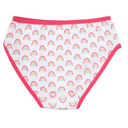 Girls' Cotton Brief - Rainbow All Over Print Pack Of 7