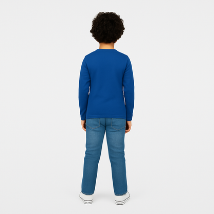 Boys' Cotton T-Shirt - Full Sleeve Solid - Multicolour (Pack of 1)
