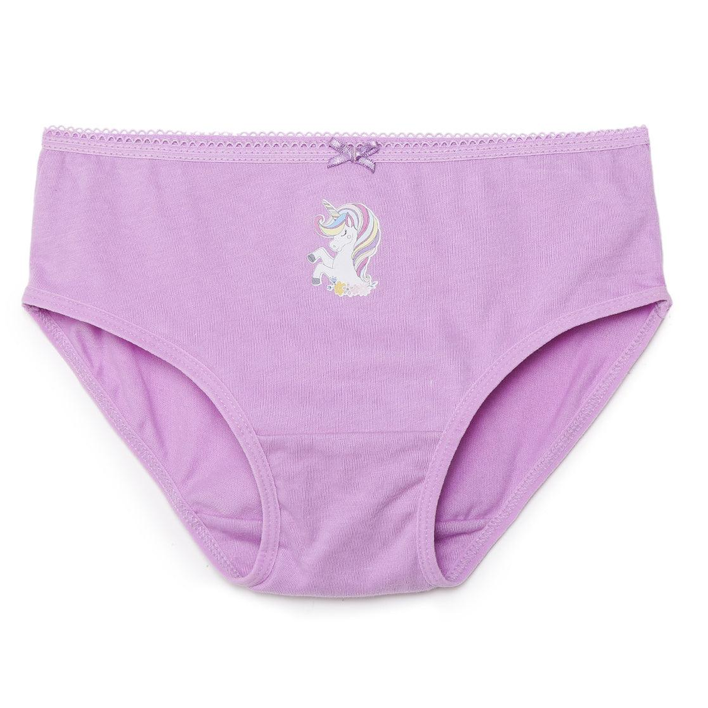 Girls' Cotton Brief - Unicorn Print (Pack of 4)