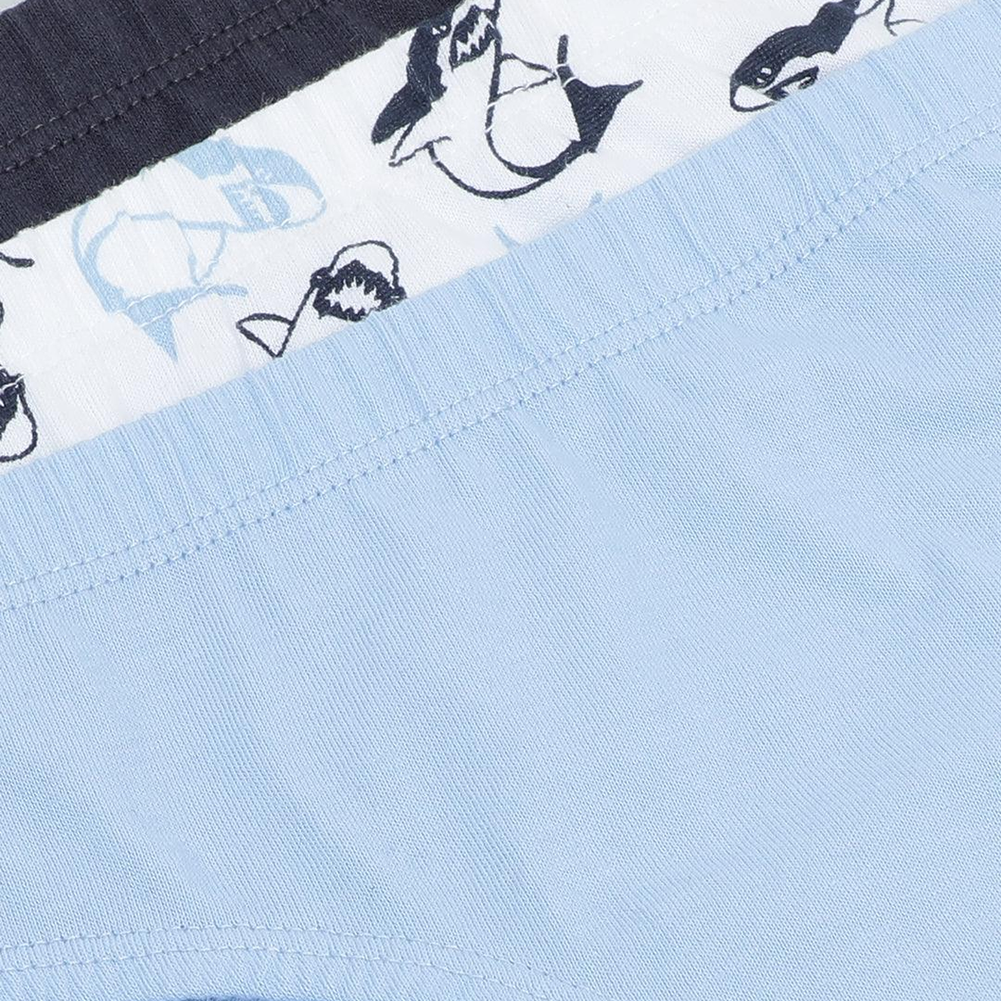 Boys' Cotton Brief - Shark All Over Print & Solid Color Combo Pack Of 3