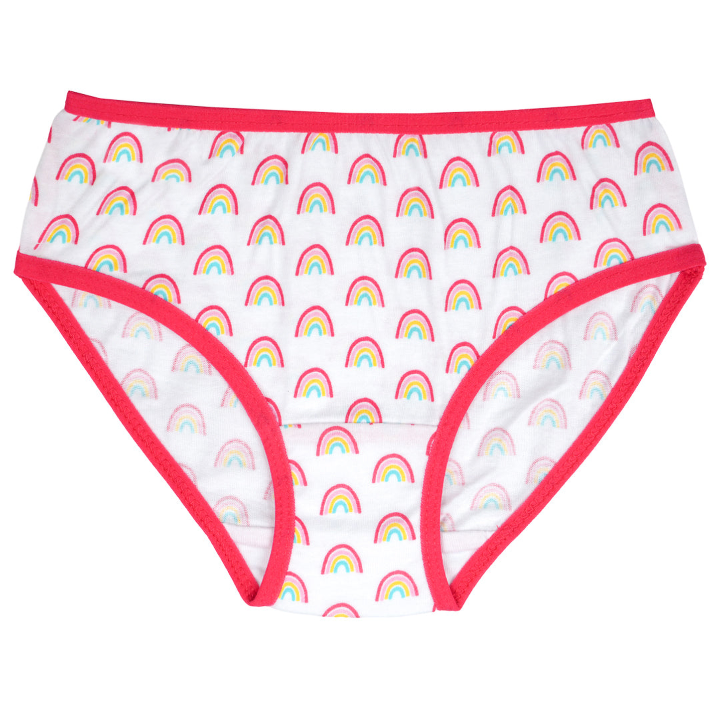 Girls' Cotton Brief - Rainbow All Over Print Pack Of 7