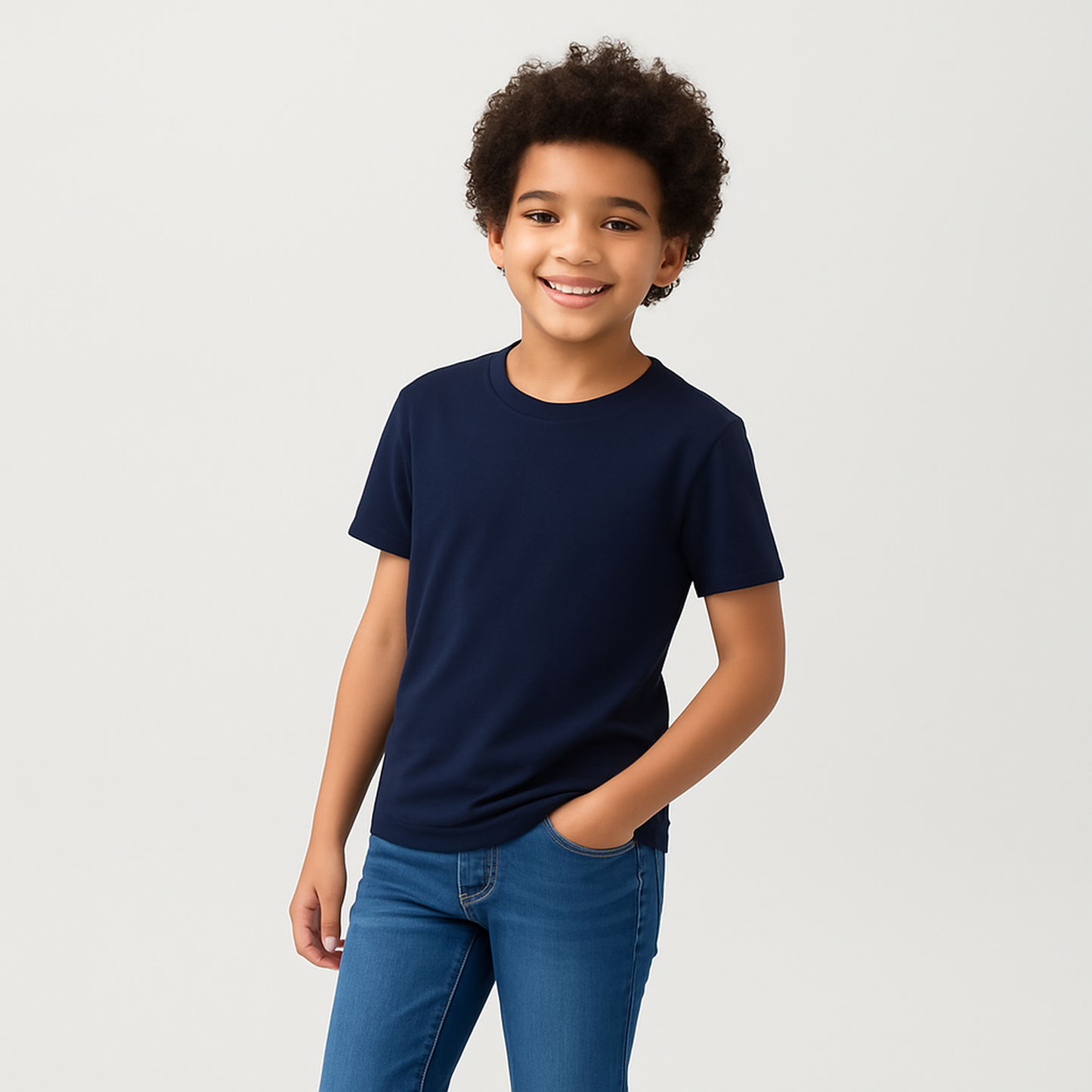 Boys' Cotton T-Shirt - Short Sleeve Solid - Multicolour (Pack of 1)