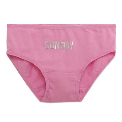 Girls' Cotton Brief - Weekdays Prints (Pack Of 7)
