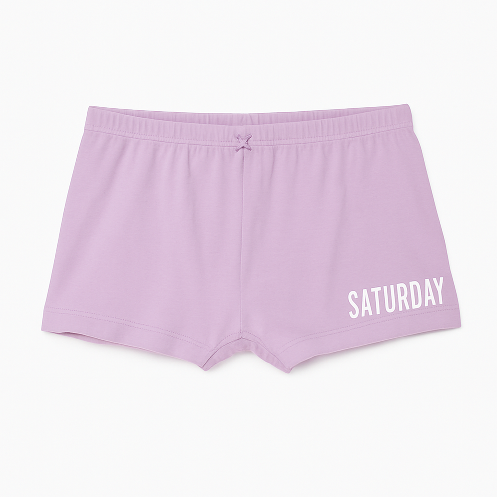 Girls' Cotton Boy Shorts - Weekdays Printed Pack of 7
