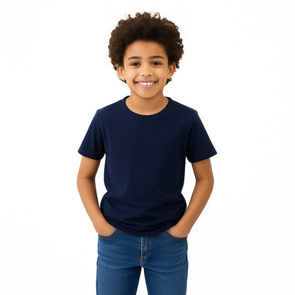 Boys' Cotton T-Shirt - Short Sleeve Solid - Multicolour (Pack of 1)