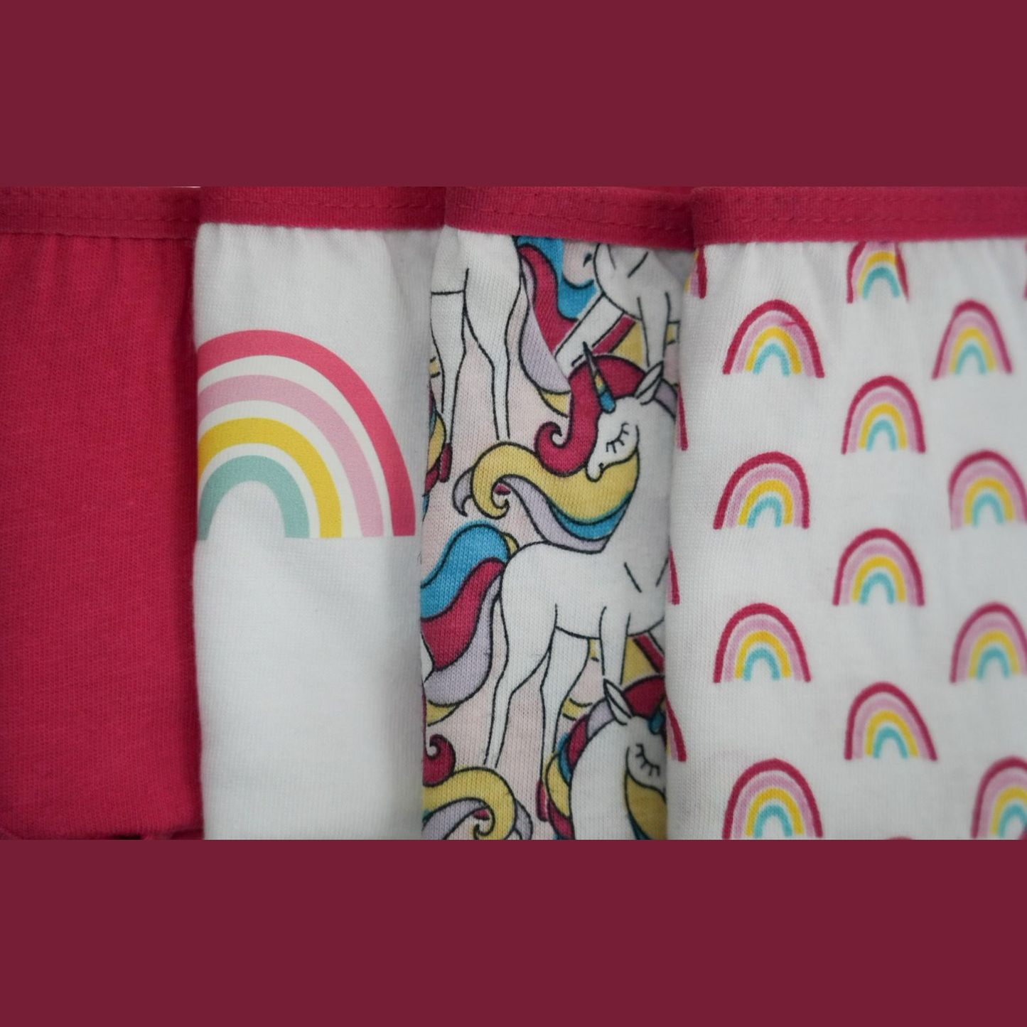 Girls' Cotton Brief - Rainbow All Over Print Pack Of 7