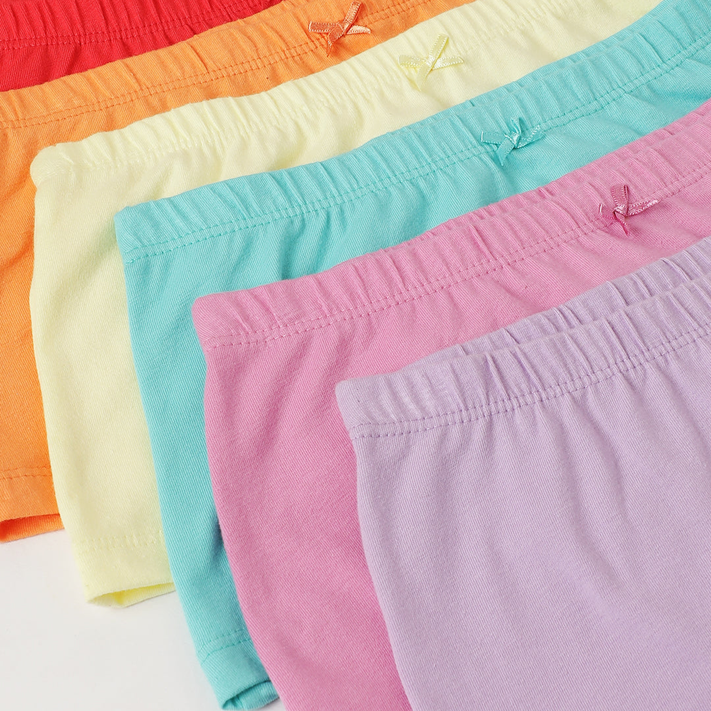 Girls' Cotton Boy Shorts - Weekdays Printed Pack of 7