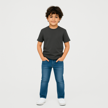 Boys' Cotton T-Shirt - Short Sleeve Solid - Multicolour (Pack of 1)