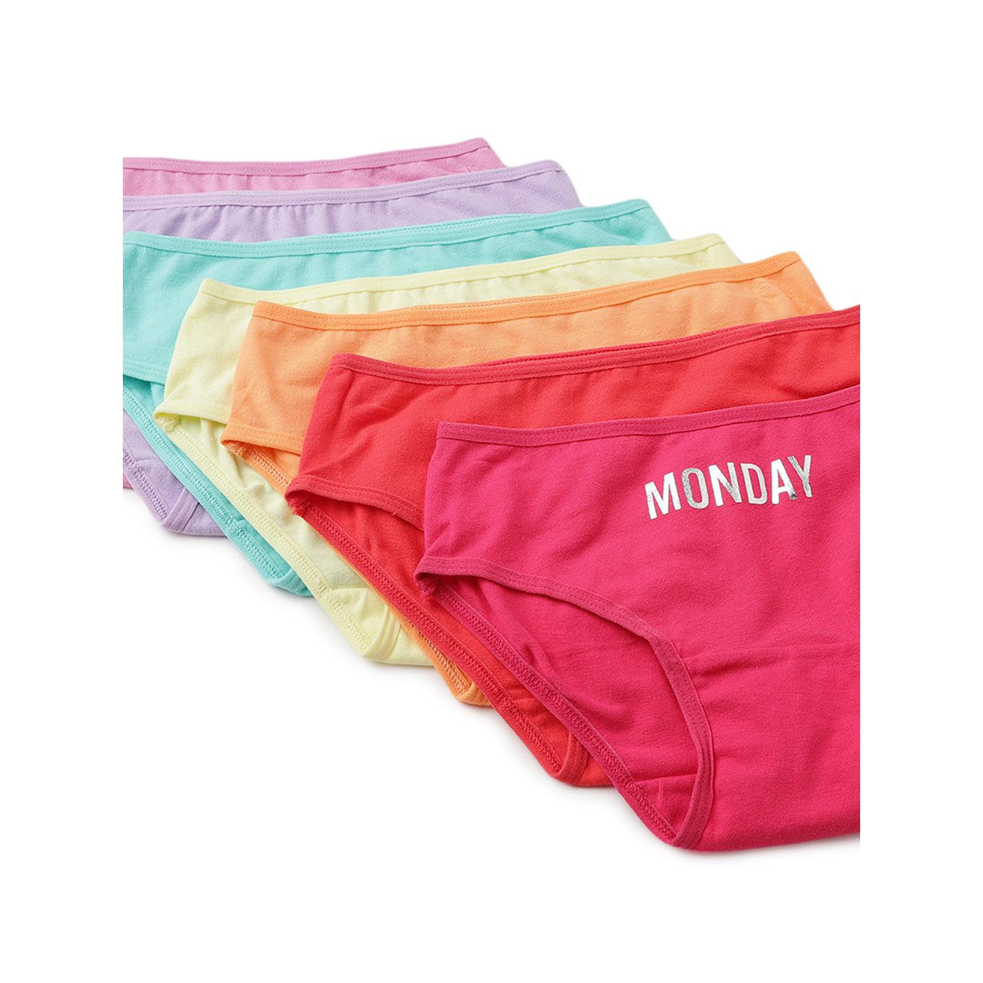 Girls' Cotton Brief - Weekdays Prints (Pack Of 7)