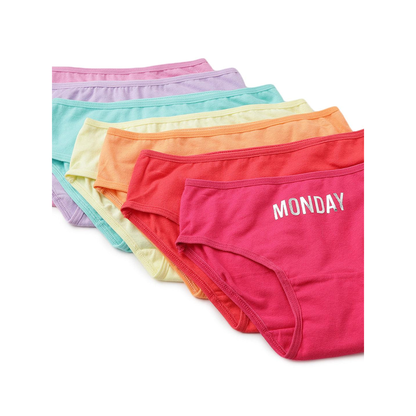 Girls' Cotton Brief - Weekdays Prints (Pack Of 7)