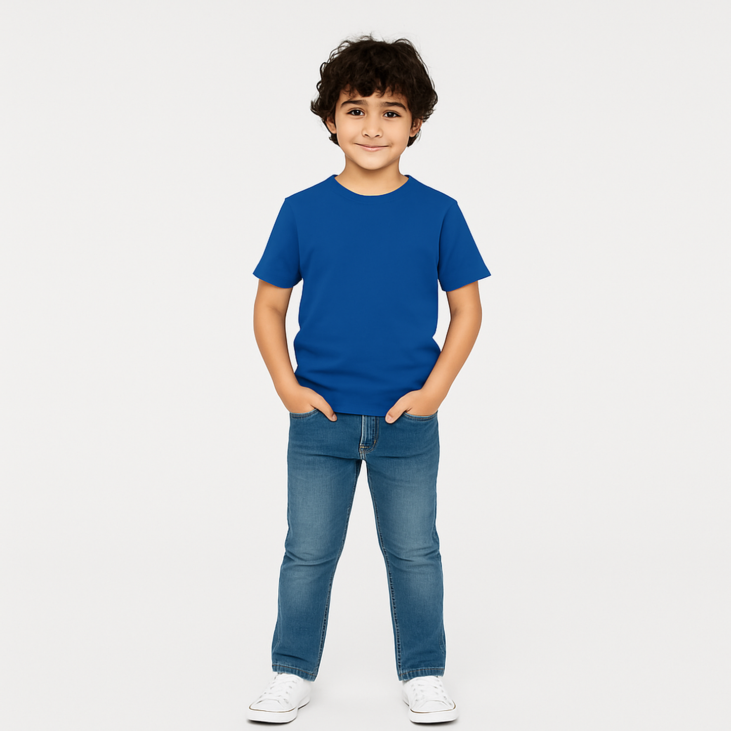 Boys' Cotton T-Shirt - Short Sleeve Solid - Multicolour (Pack of 1)