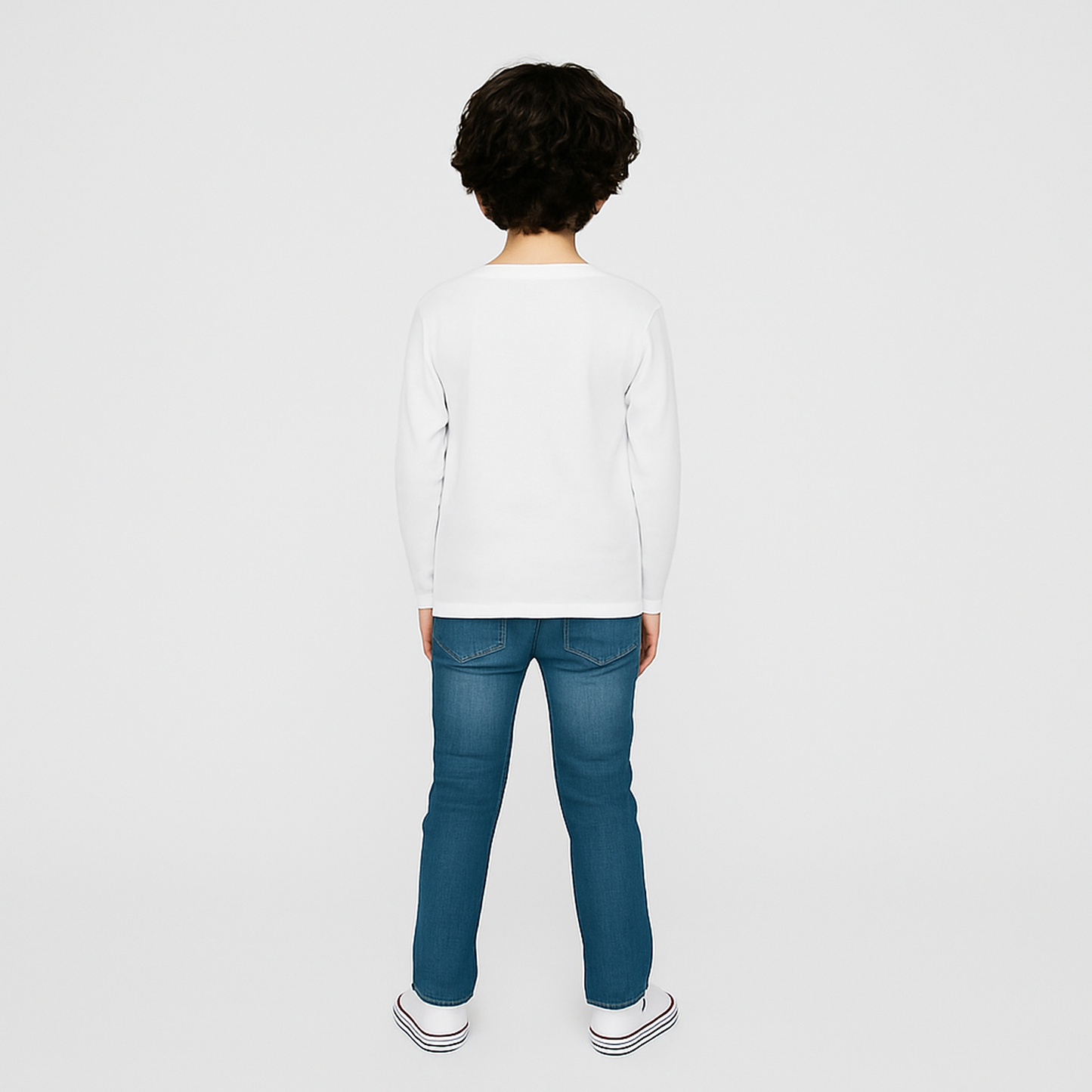Boys' Cotton T-Shirt - Full Sleeve Solid - Multicolour (Pack of 1)