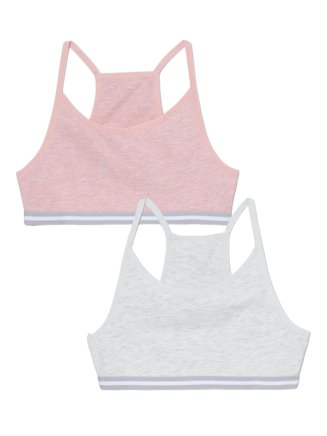 Racer Back Sport Bra - Solid Multicolor Pack of 2.