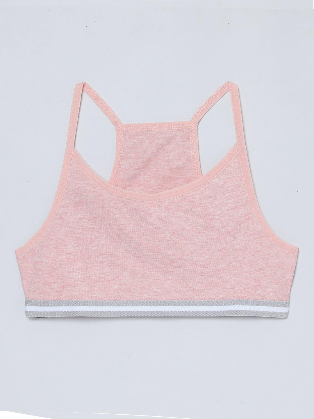 Racer Back Sport Bra - Solid Multicolor Pack of 2.