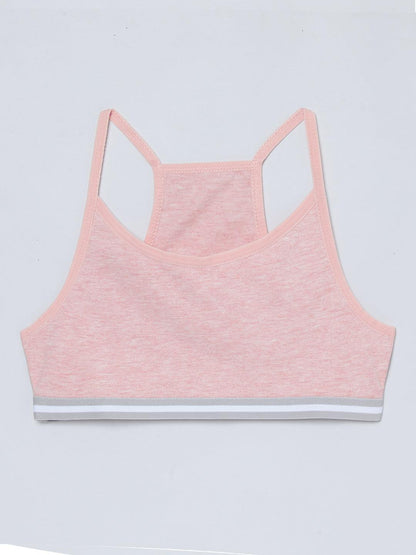 Racer Back Sport Bra - Solid Multicolor Pack of 2.
