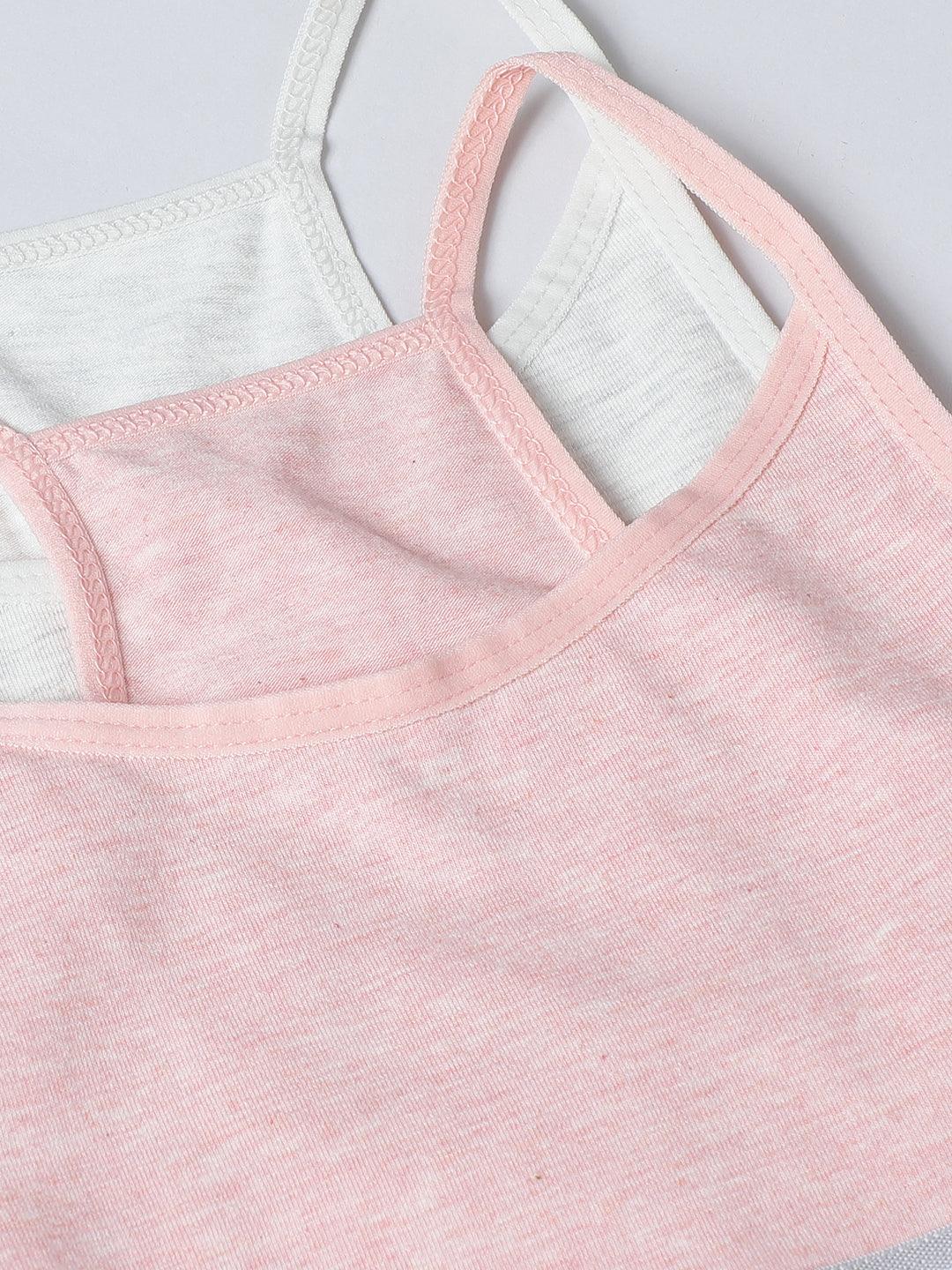 Racer Back Sport Bra - Solid Multicolor Pack of 2.