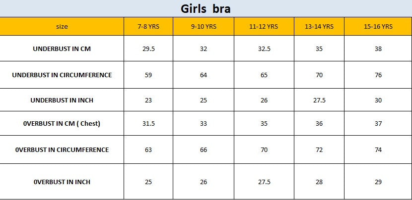 Girls Non Padded Adjustable bra  - Multicolour (Pack of 4).