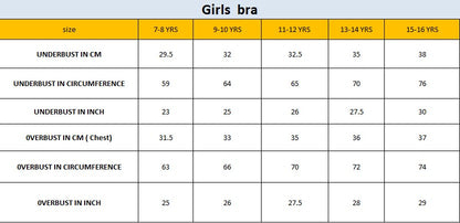 Girls Non Padded Adjustable bra  - Multicolour (Pack of 4).