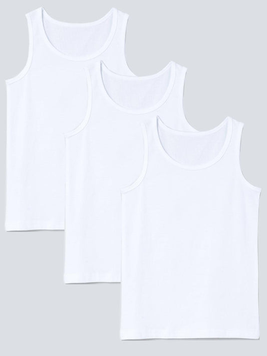 Vest - White Colour (Pack of 3).