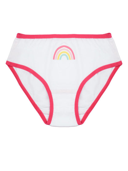 Girls Brief - Rainbow All Over Print Pack Of 7